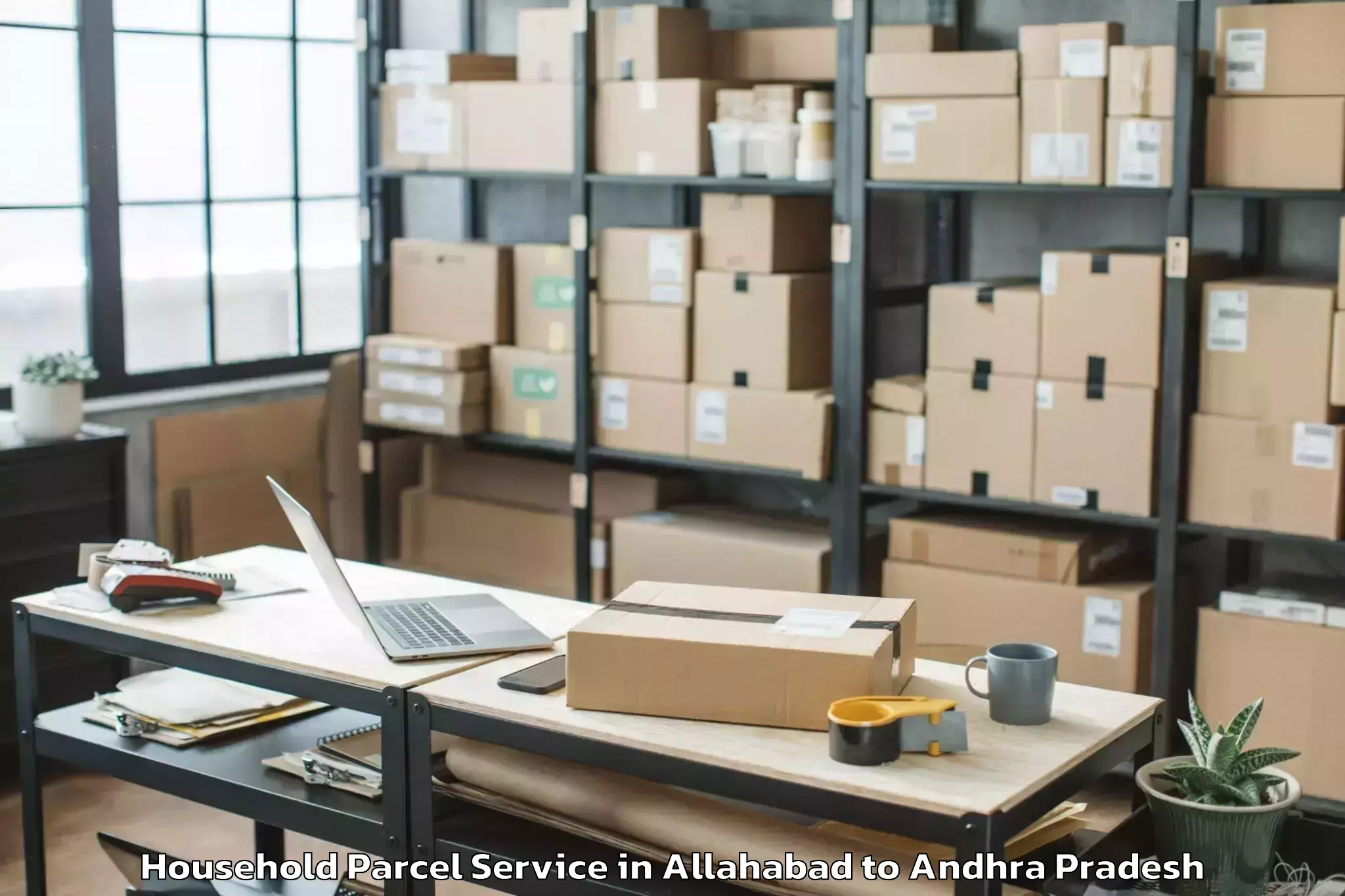 Book Allahabad to Pellakur Household Parcel Online